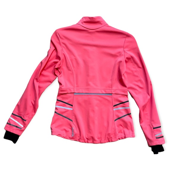 GORE Wind-stopper Soft shell reflector Running thumb holes Pink Jacket, Size XS - Picture 2 of 8